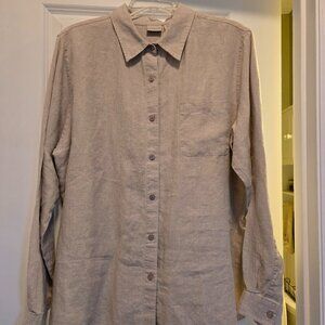 Women's LL Bean linen shirt/overshirt sz XL khaki never worn